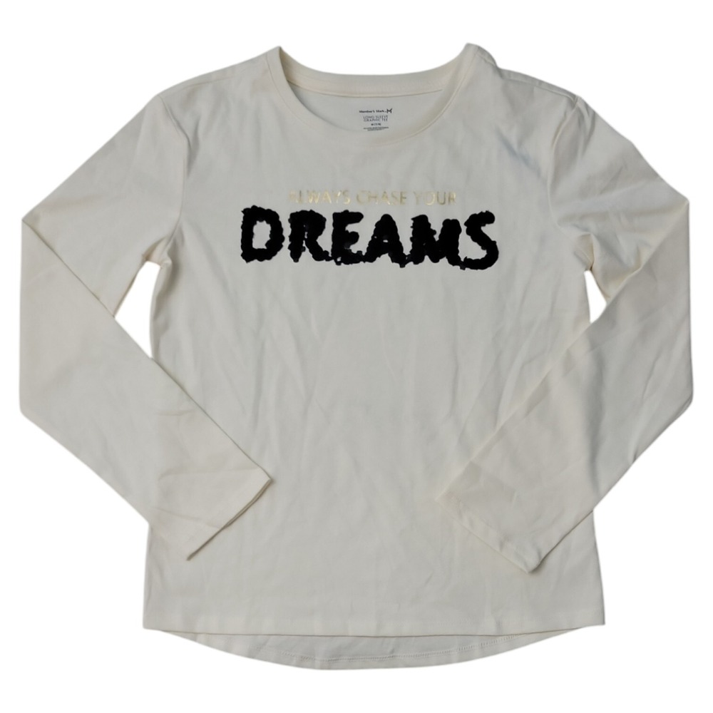 NWT Girls MEMBERS MARK Always Chase your‎ DREAMS L/S Tee 3T